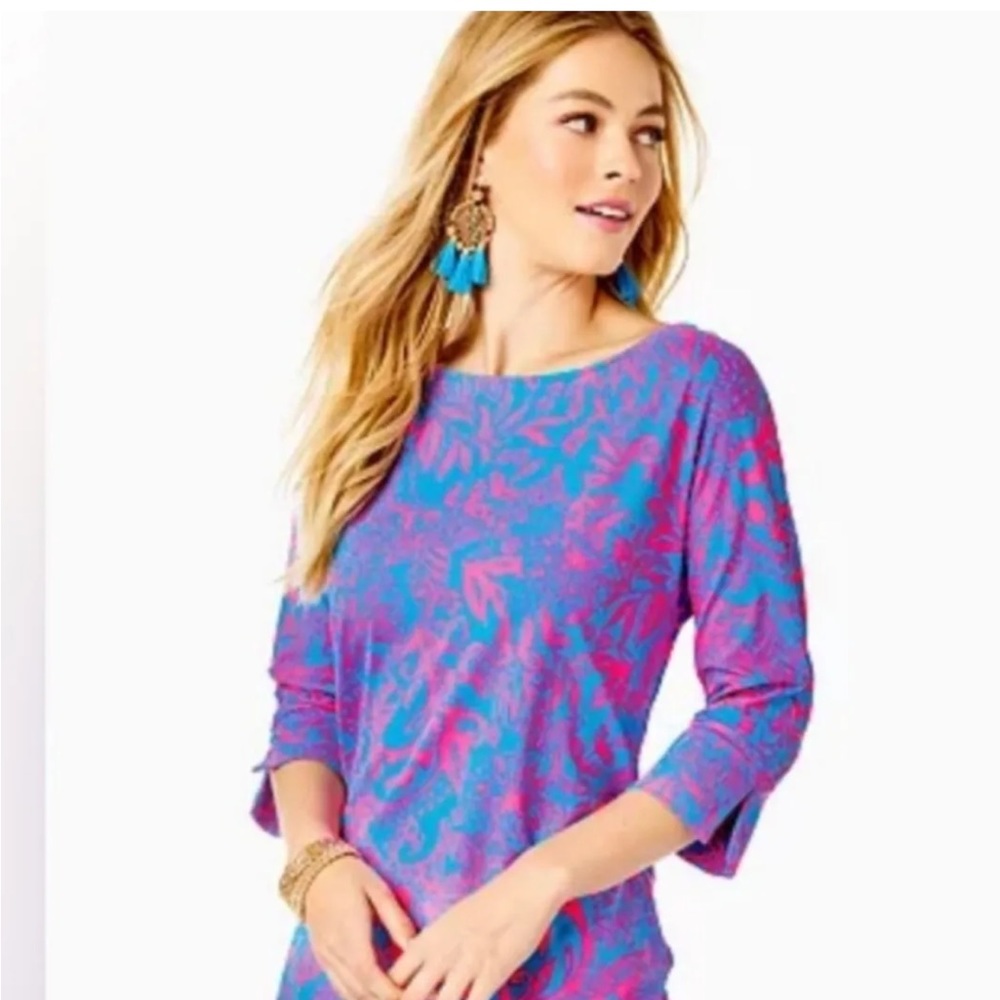 Lilly Pulitzer NWT Braedyn Aura Pink Leaf an Impression dress